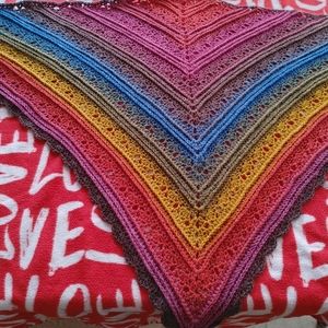 Handmade crochet shawl